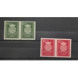 WEST GERMANY, 1950, TWO PAIRS 10 AND 2, 20 AND 3 (MNH).