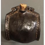 AN 18TH CENTURY LEATHER COSTREL