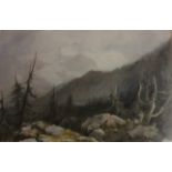 ATTRIBUTED TO THOMAS MILES RICHARDSON JR, 1813 - 1890, WATERCOLOUR Landscape, 'Shepherd in an alpine