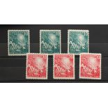 STAMP OF WEST GERMANY, 1949 SS1033/4, three pairs of 10PF/20PF (MNH).