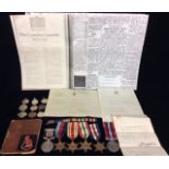 A RARE SET OF WORLD WAR II MEDALS AND EPHEMERA To include a George VI Bravery in the Field silver
