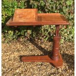 LEVESON & SONS, A VICTORIAN MAHOGANY INVALIDS TABLE The top with adjustable stand and rise and