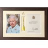 QUEEN ELIZABETH II, A LETTER AND PHOTOGRAPH TO SIR NICHOLAS WINTON M.B.E. congratulating him on