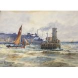 THOMAS SIDNEY, FL. 1900'S, WATERCOLOUR View of Whitehaven, signed, framed and glazed. (41cm x 32cm)