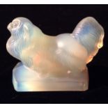 SABINO, FRANCE, A COLLECTION OF 20TH CENTURY OPALESCENT GLASS FIGURE OF A PEKINGESE DOG With a