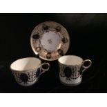 GRAINGER'S WORCESTER PORCELAIN, AN EARLY 19TH CENTURY PART TEA SERVICE Comprising of a tea cup,