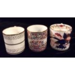 A COLLECTION OF THREE EARLY 19TH CENTURY ENGLISH PORCELAIN COFFEE CANS To include a Derby