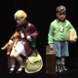 ROYAL DOULTON, TWO 20TH CENTURY PORCELAIN FIGURINES 'The Girl Evacuee' (HN3203), limited edition, by