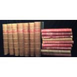 A COLLECTION OF 19TH CENTURY LEATHER BOUND BOOKS To include 'Lloyds Encyclopedia Dictionary' in