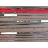 5 assorted Fishing Rods incl. Bruce & Walker (Trout), Sharpes Hexagraph (Trout) etc.