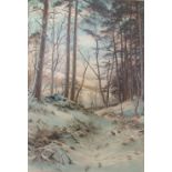 J FARQUHARSON - The Afterglow. Framed Print. (28" x 19.5")