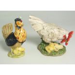 Beswick Beatrix Potter 'Sally Henny Pennel' plus Goebel Hen and Chickens.