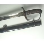 19th Century Officer's Sword - Stamped Manchester Volunteer Rifles with Shagreen Handle, by Wood,