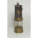 Brass Miner's Lamp. Stamped ET Thomas and Williams Ltd - No.52.