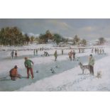 DAVID STRATTON WATT - The Curlers. Signed, Limited Edition Print (201/500) - 13" x 19".