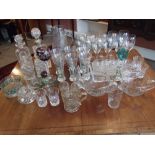 Assorted Glassware (44 pieces) incl. Decanters, Glasses, Newcastle High Level Bridge Commemorative