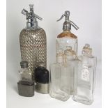 2 Vintage Soda Syphons plus Pharmacy Bottles etc.