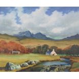 EILEEN ALLAN - Autumn in Skye. Oil on Canvas. Signed. (19.5" x 23")