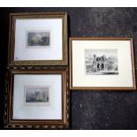 3 Framed Prints and Engravings of Border Abbeys.