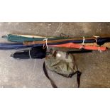 8 assorted Fishing Rods, Landing Net, Tackle Bag, Lines etc (new).