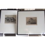 2 Framed Engravings of Edinburgh Castle, both Signed (one by R.S PAYNE).