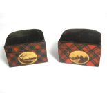 Pair of Tartanware Pin Cushion Sewing Boxes (Duns Castle).