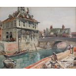 Tom Scott (1854-1927) - THE CUSTOM HOUSE, KINGS LYNN. Watercolour. Signed. Dated. 23cm x 28cm