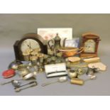 Miscellaneous items, including a set of six goblets, cruet, cutlery, etc