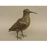 A Bergman cold painted bronze woodcock, stamped to the underside Geschutzt 5468, 185cm tall,