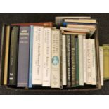 A box of art history and miniature painting reference books, including Daphne Foskett 'Dictionary of