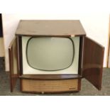 An early Dynatron television set, in wooden cabinet, 53cm high