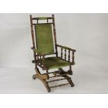 An American beech rocking chair