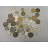 Approximately fifty-six 19th century and later coins of America and Canada, various denominations,