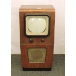 An early Marconi television set, in walnut case, with small screen, 85cm high