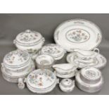 A large quantity of Wedgwood Kutani Crane pattern dinner service, including a large soup tureen,