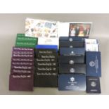 A quantity of American silver proof commemorative dollars and proof sets, 1976-2003 with some