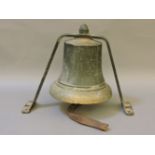 A brass bell, taken from a Green Goddess fire engine