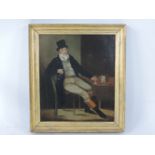 English School, 19th centuryA GENTLEMAN ENJOYING A GLASSOil on canvas35 x 30cm