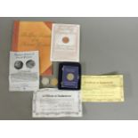 A 9ct gold 25th Anniversary Conquest of Everest coin, a further 9ct gold coin, and a Charles I