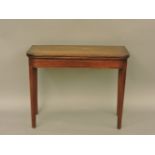 A George III mahogany folding card table