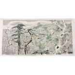 After Wu Guan Zhong (Chinese School)MOUNTAIN LANDSCAPE WITH PINE TREESPainting, rolledImage 68 x