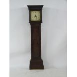 A 19th century longcase clock, with square painted dial and eight day movement