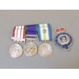 Three reproduction medals, including Brunei, Borneo, inscribed to AB J Davis and CPO J Davis, and