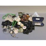 A box of miscellaneous costume and collectable jewellery