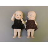 Two Kewpie style bisque dolls, P3/I, 17cm high