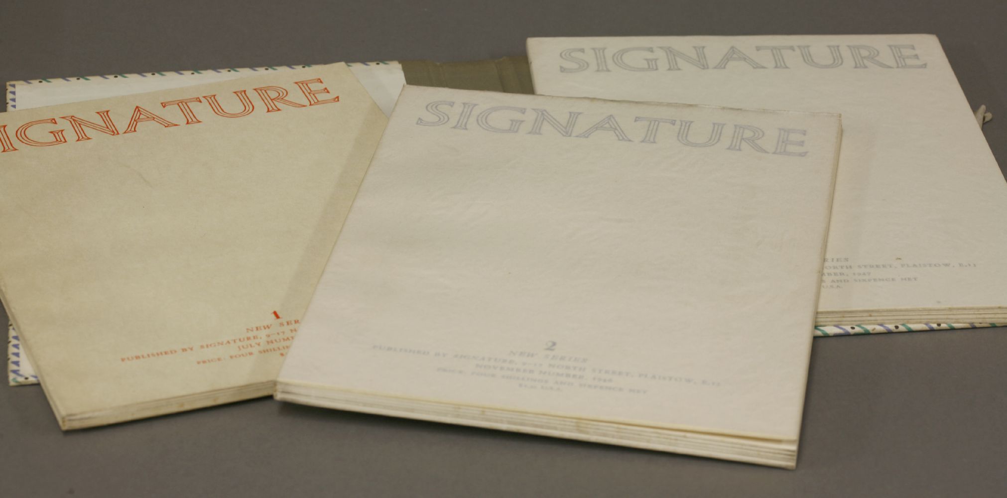 'Signature: A Quadrimestrial of Typography and Graphic Arts', edited by Oliver Simon, nos. 1-3, 4-6, - Image 4 of 4