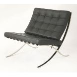 A Barcelona chair,designed by Mies van der Rohe,77.5cm wide