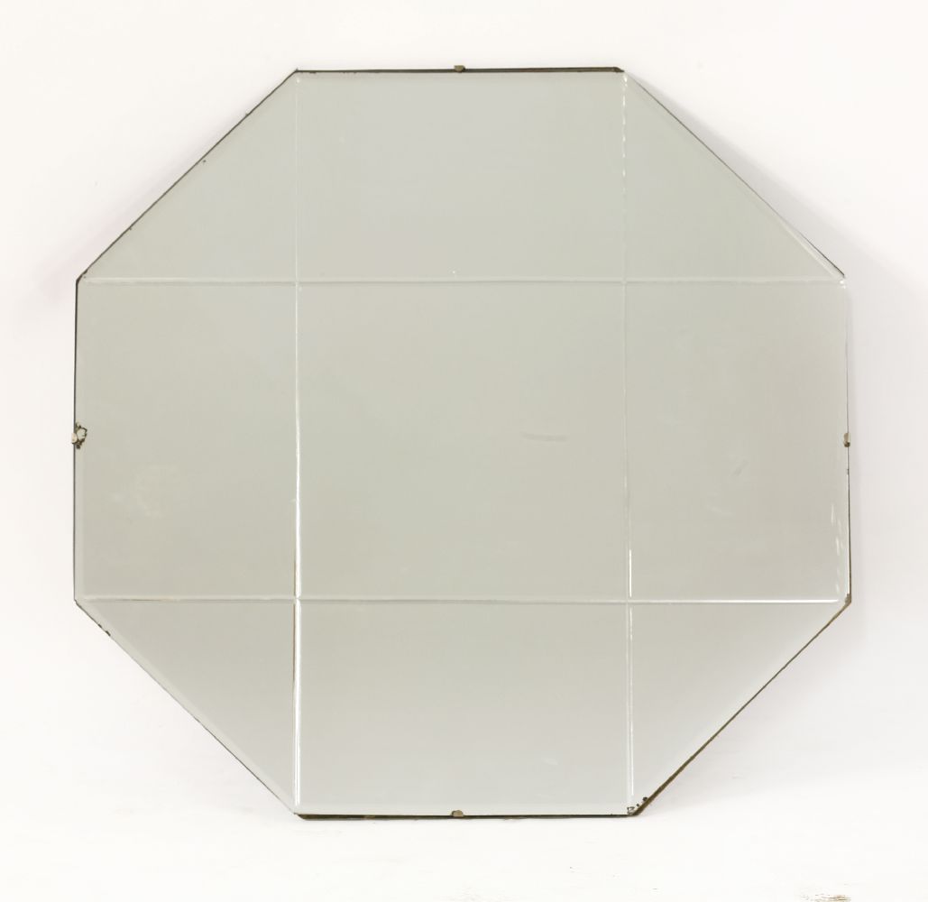 An Art Deco octagonal window pane mirror,73cm diameter