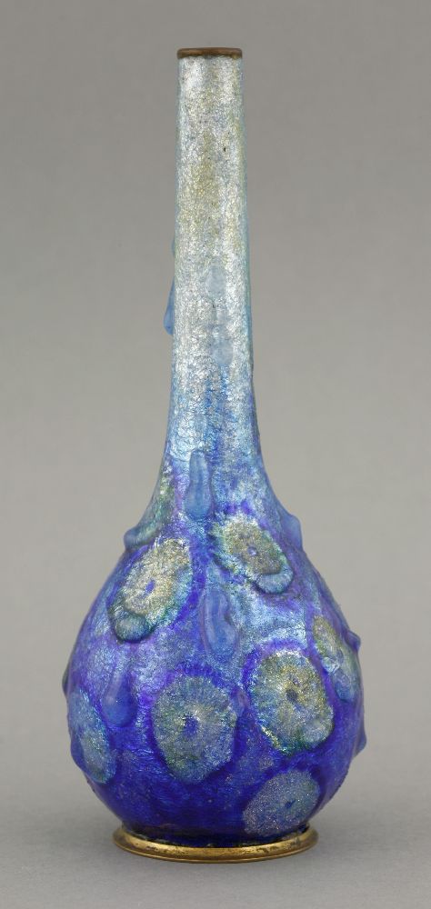 An enamelled vase, by Camille Fauré (French, 1874-1956), decorated with limpet shells against a - Image 2 of 3