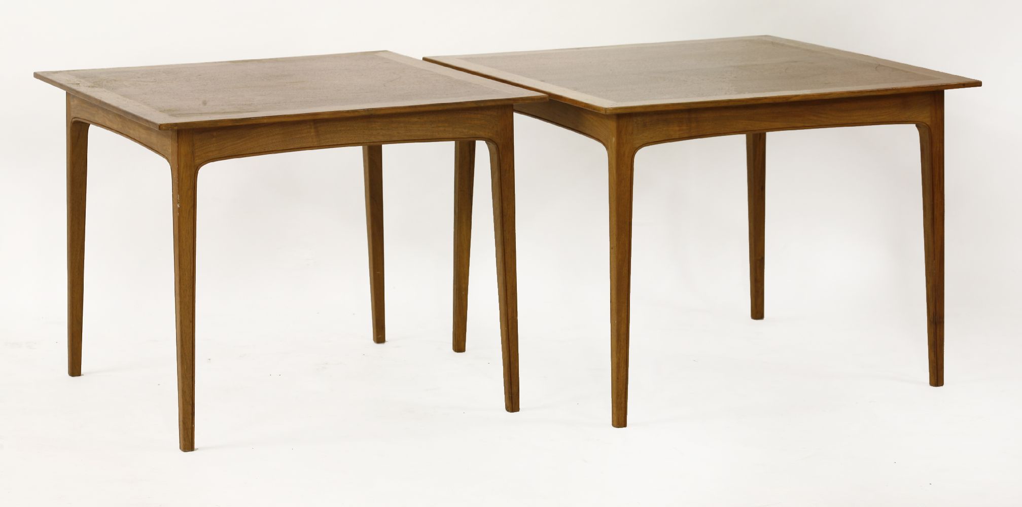 Two Barnsley Workshop tables,with inlaid banding, raised on line cut legs, each stamped 'BARNSLEY',